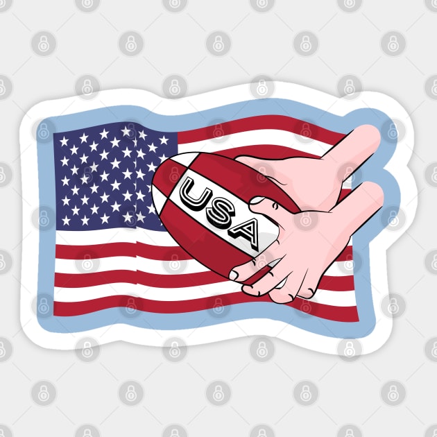 Rugby USA Flag Sticker by mailboxdisco